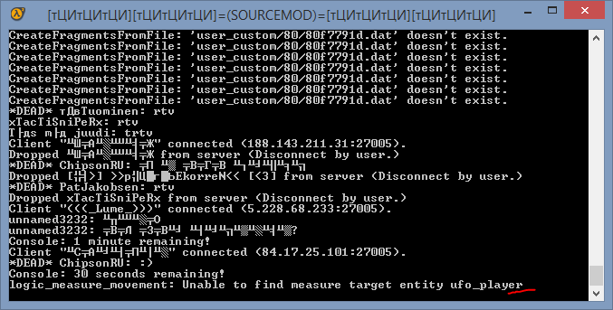An unexpected server error - AlliedModders