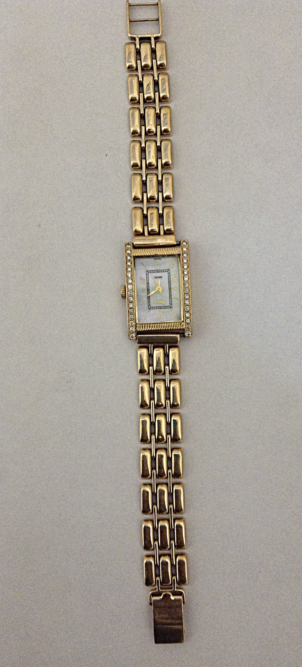 Золотые часы с браслетом золотым Ника 5624