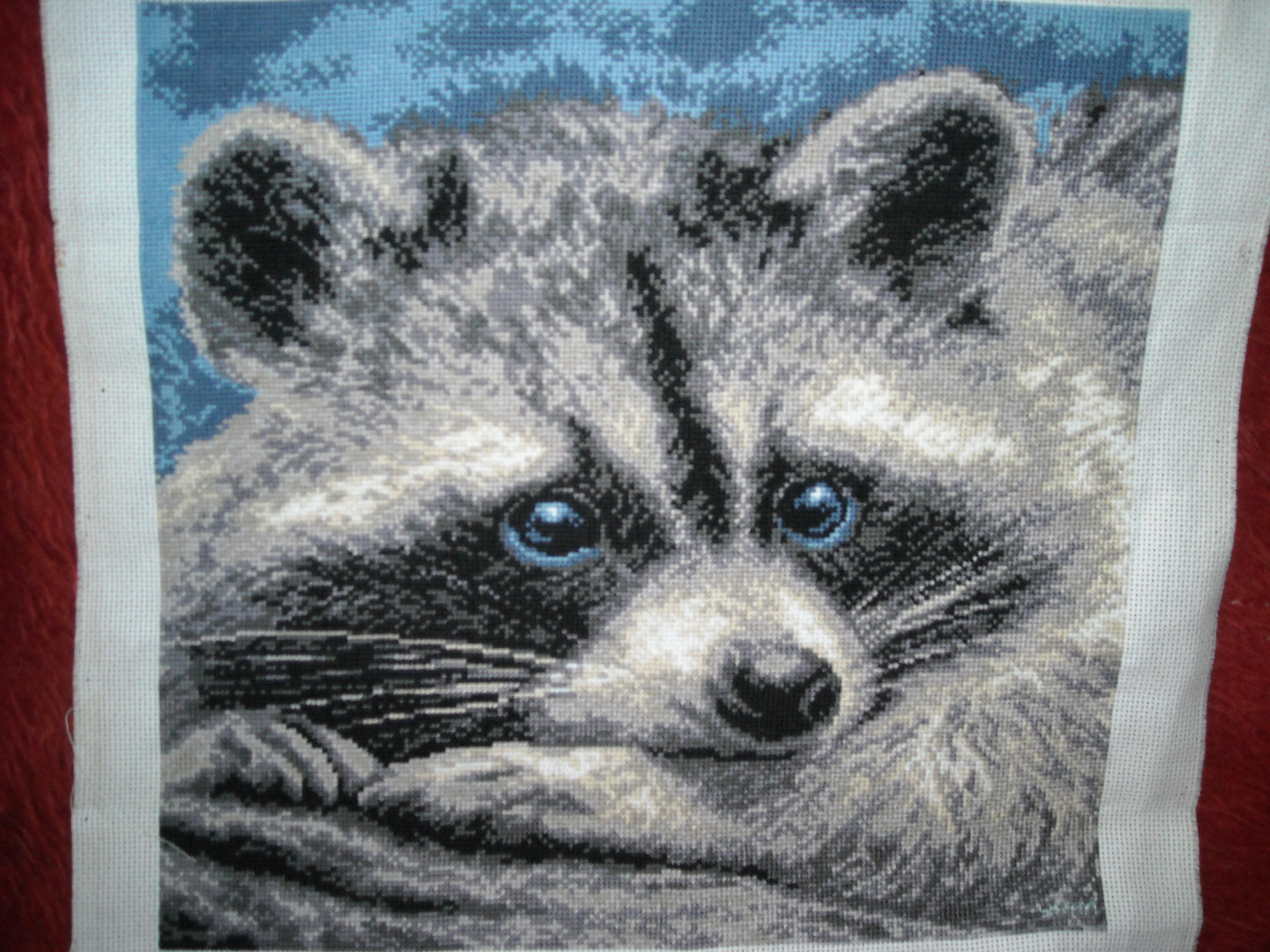 Енот цветовая схема. Панна енот полоскун. Вышивка Панна енот полоскун. Вышивка крестом енот. Матренин Посад осенний енот.